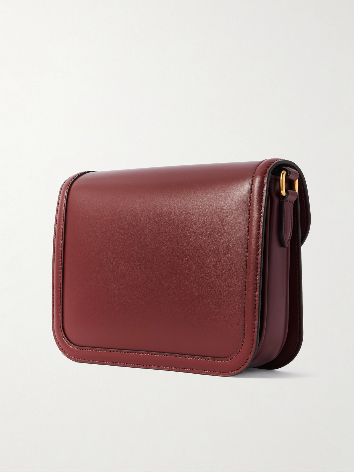 Valentino Womens Brick Ruby 9to5 Small Leather Shoulder Bag