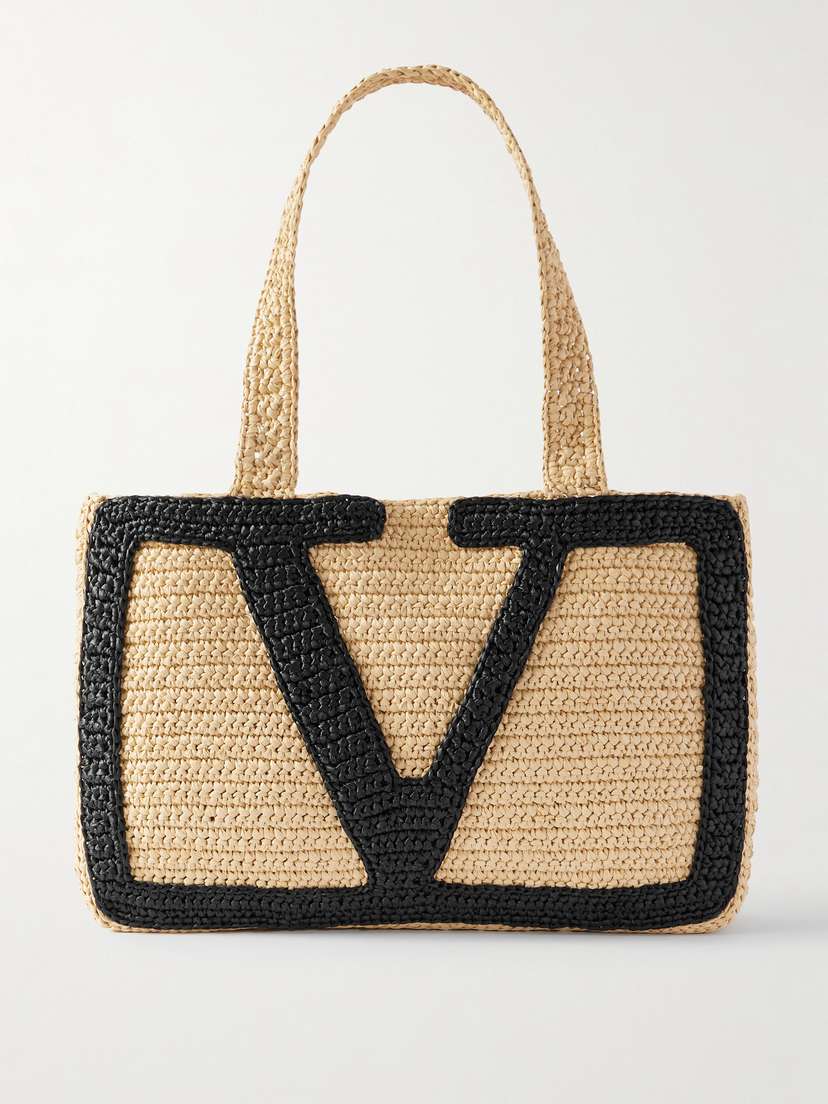 Valentino Garavani Viva Superstar Crocheted Raffia Tote