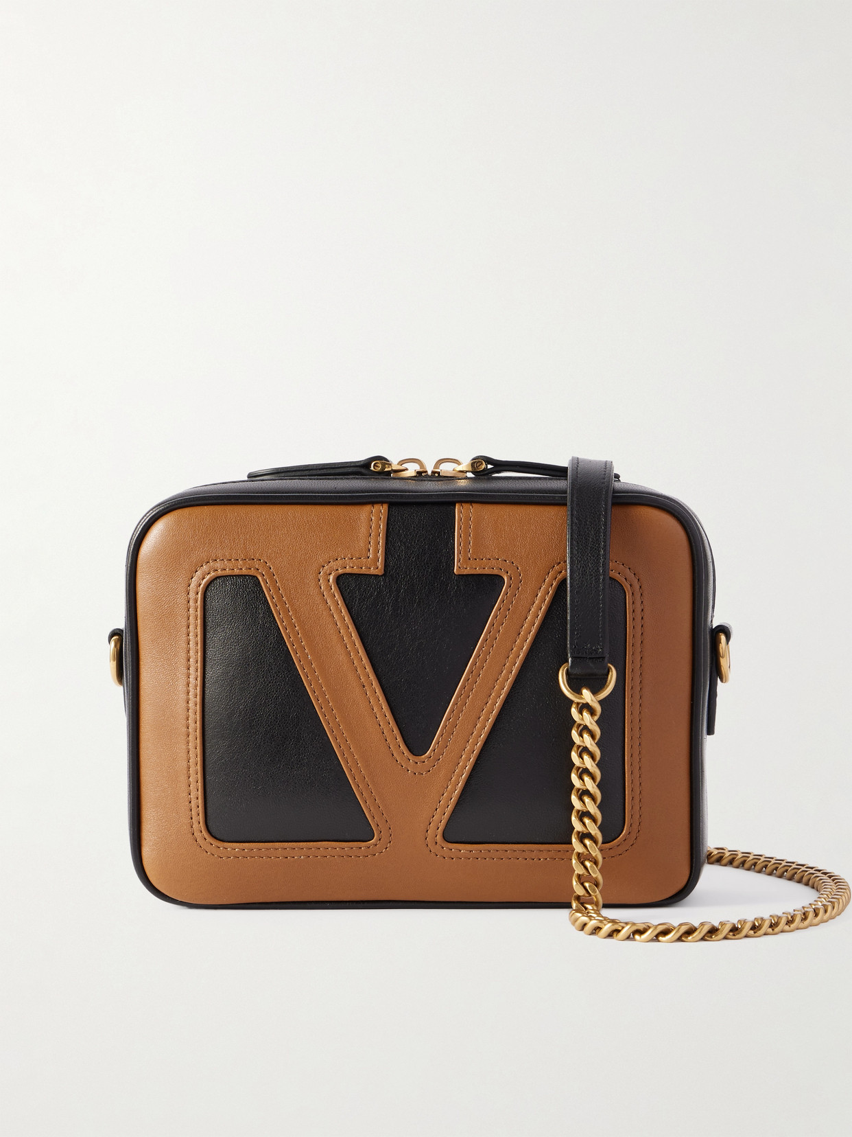 Valentino Garavani Viva Superstar Two-tone Leather Shoulder Bag