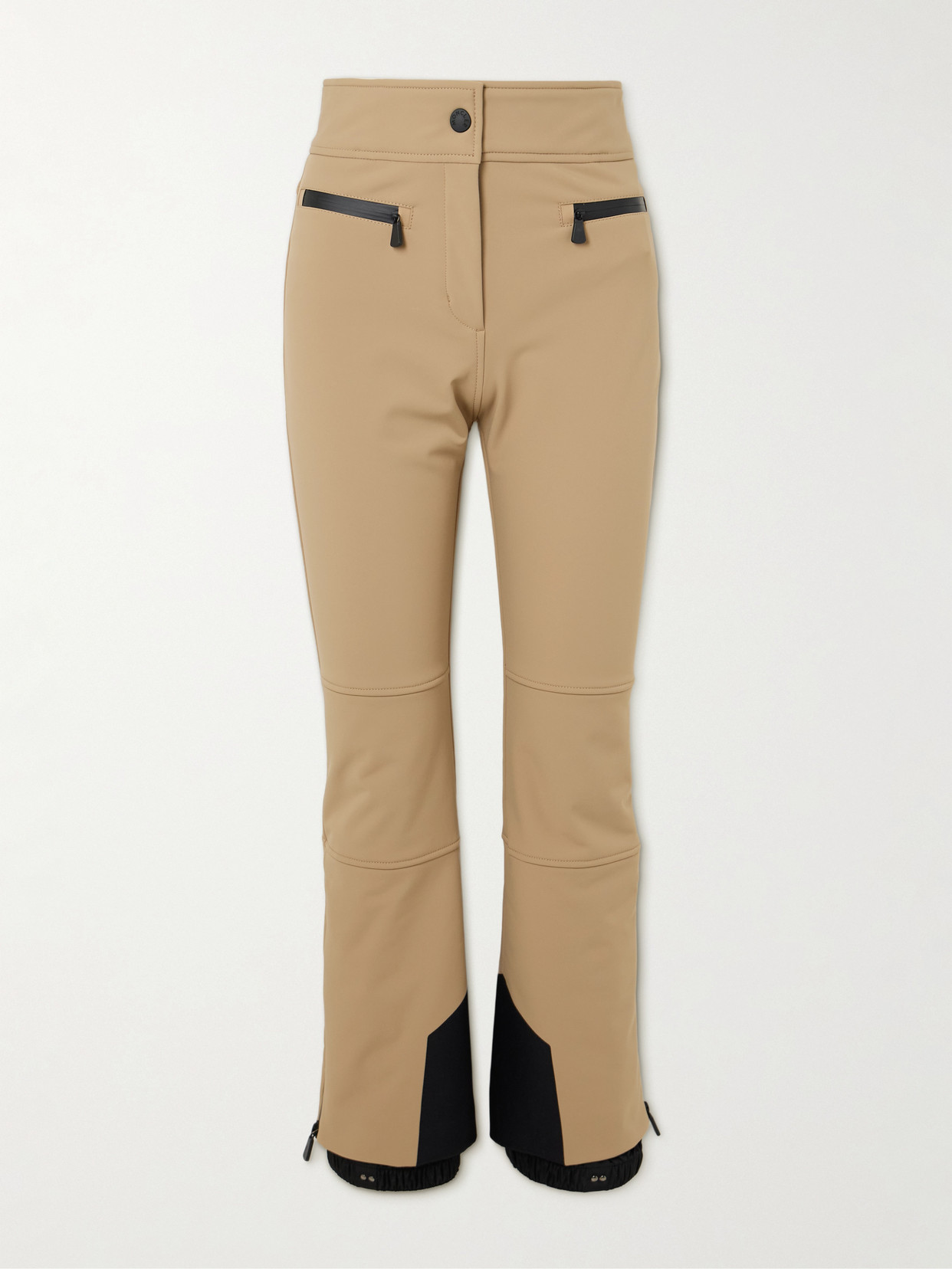 Moncler Paneled Shell Bootcut Ski Pants In Brown