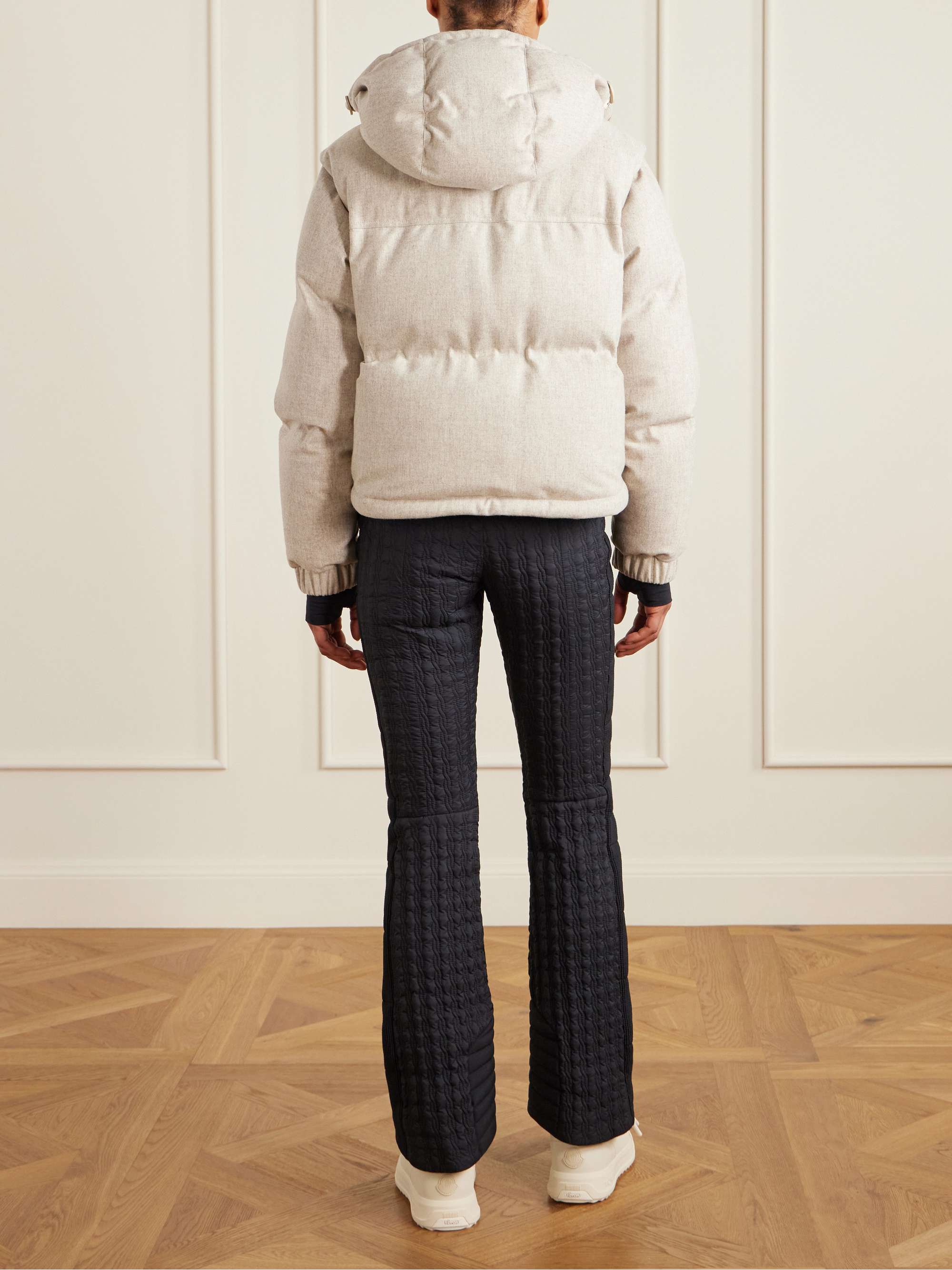 MONCLER GRENOBLE Yintab convertible hooded padded wool-flannel