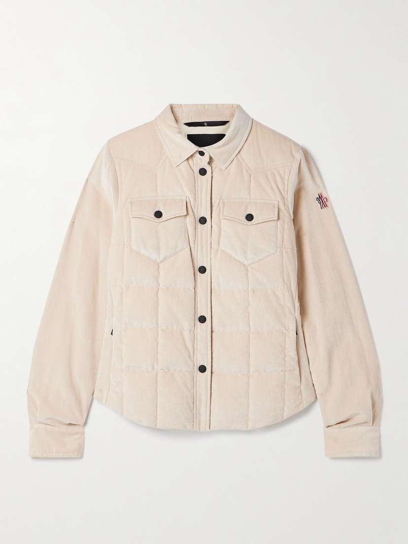 Moncler Grenoble Nangy Quilted Cotton And Modal-blend Corduroy Down Jacket