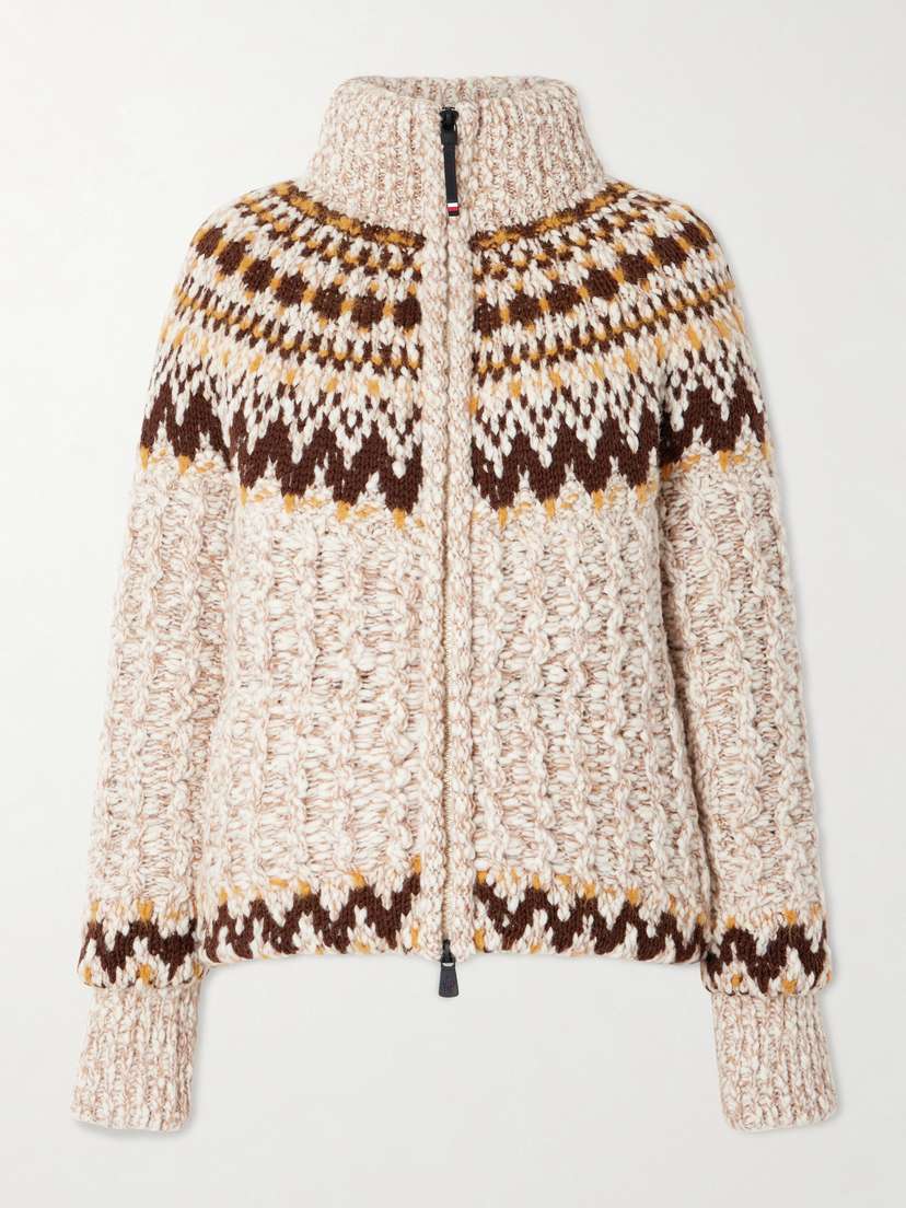 Moncler Grenoble Wool-blend Down Cardigan