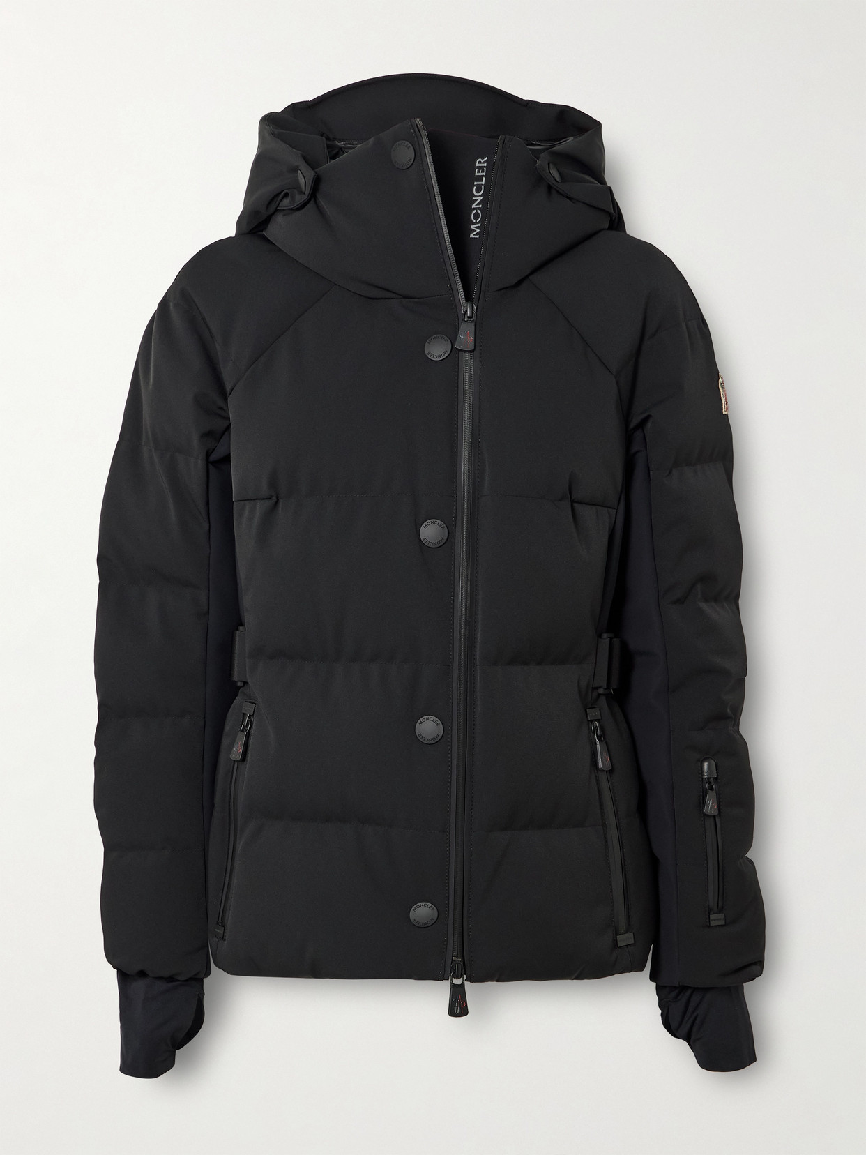 Moncler Guyane Quilted Down Ski Jacket In Black