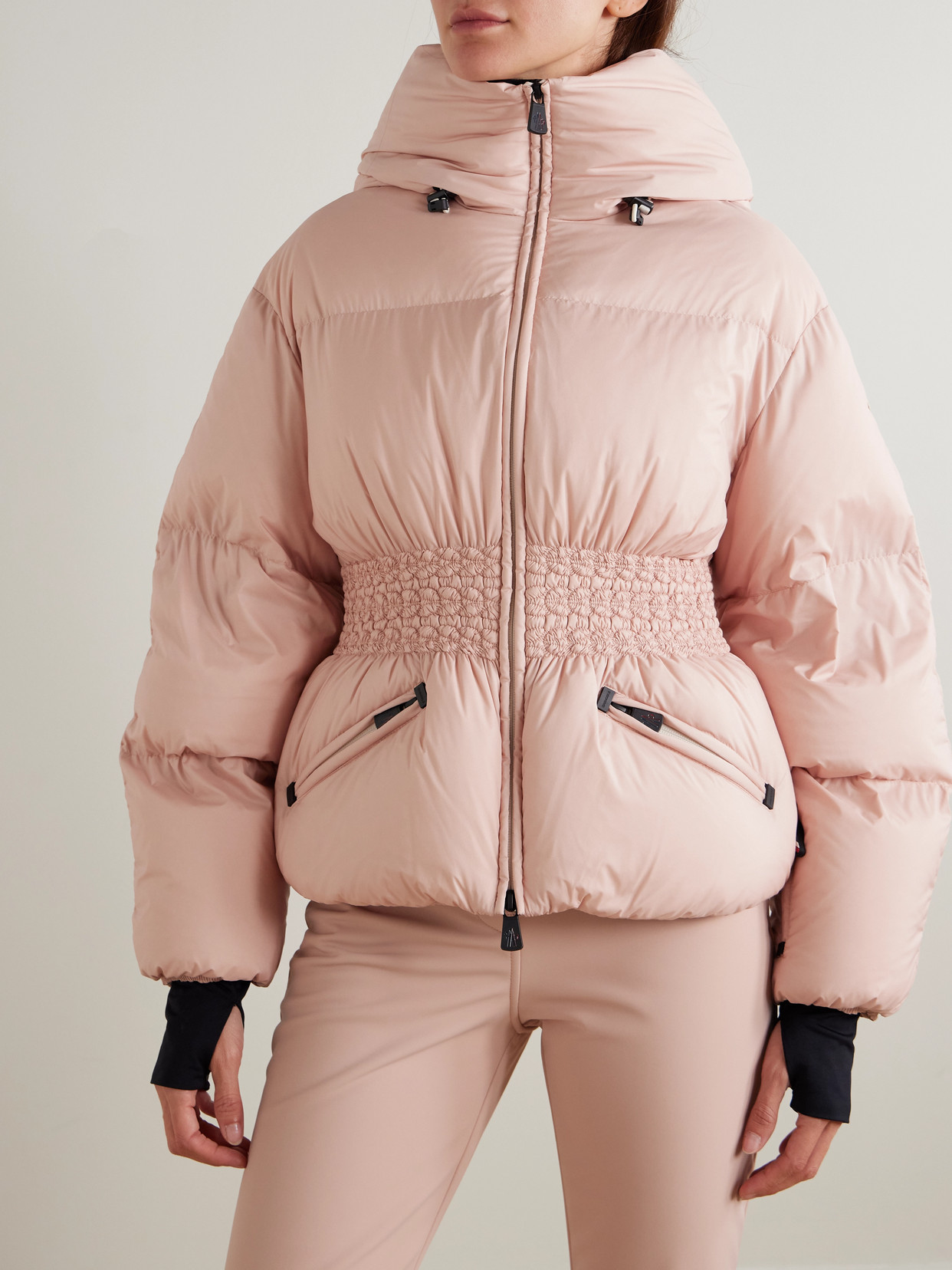 Moncler Wollemi Quilted Down Ski Jacket In Pink