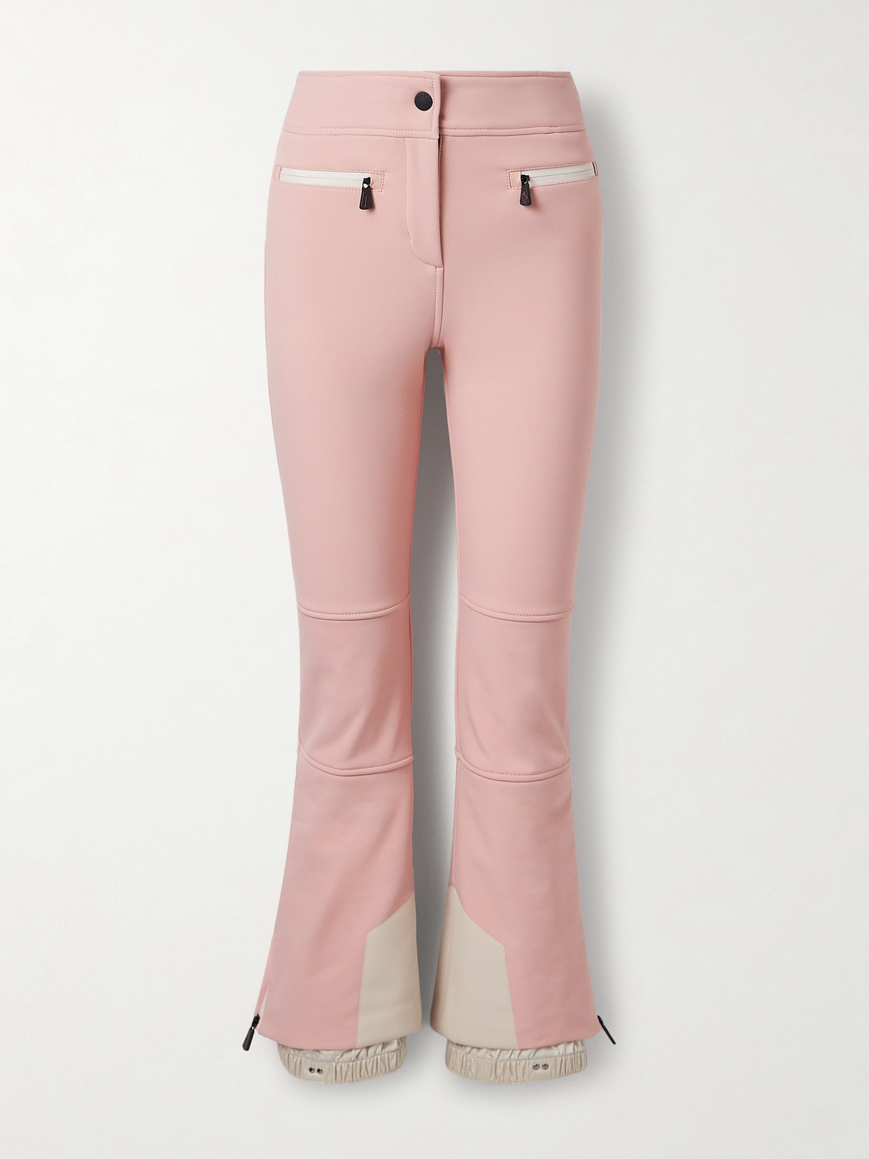 Moncler Paneled Bootcut Ski Pants In Pink