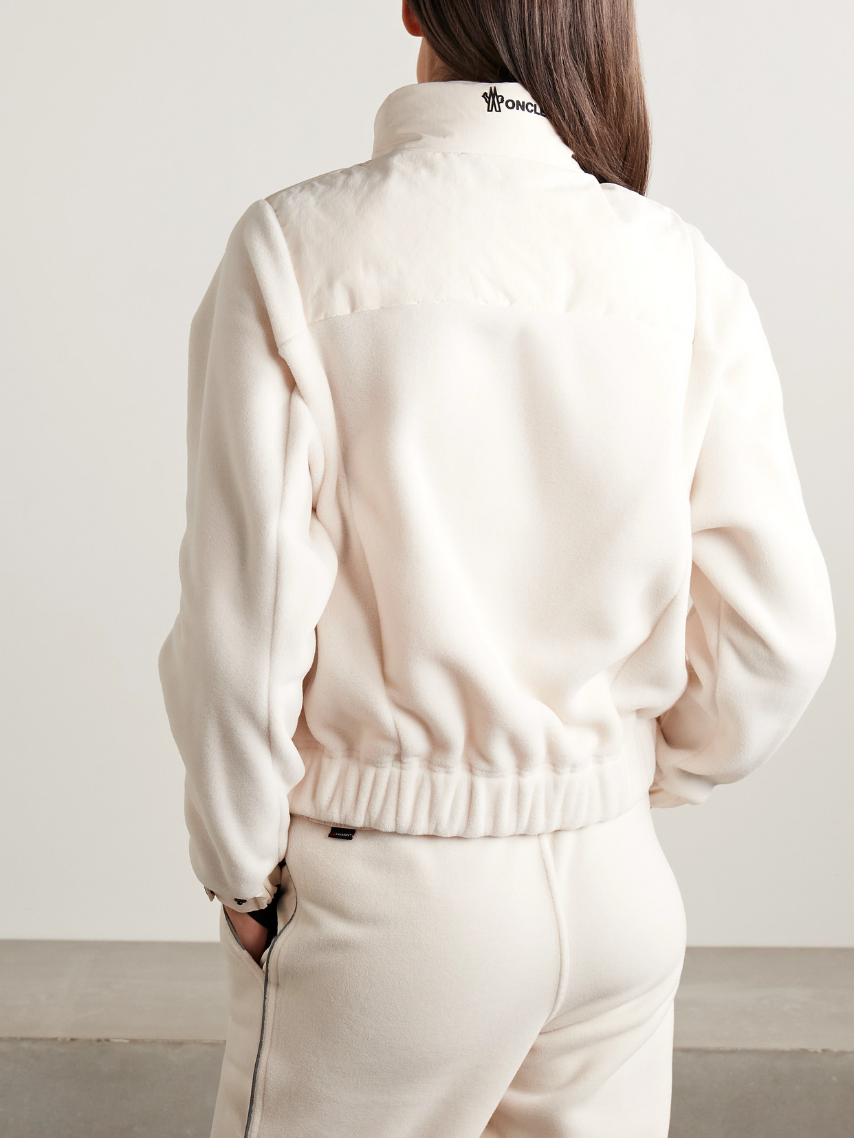 Moncler Jacket With Sleeves In Contrast In White