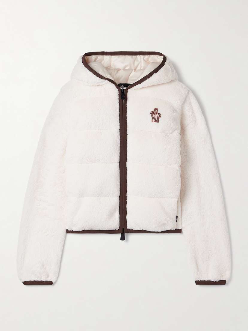 Moncler Grenoble Hooded Quilted Fleece Down Jacket
