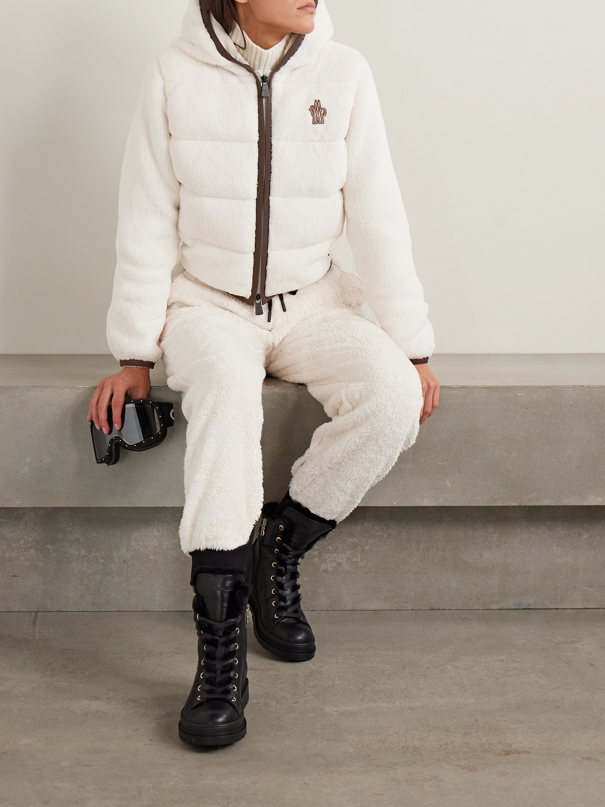 Grenoble - Hooded Quilted Fleece Down Jacket