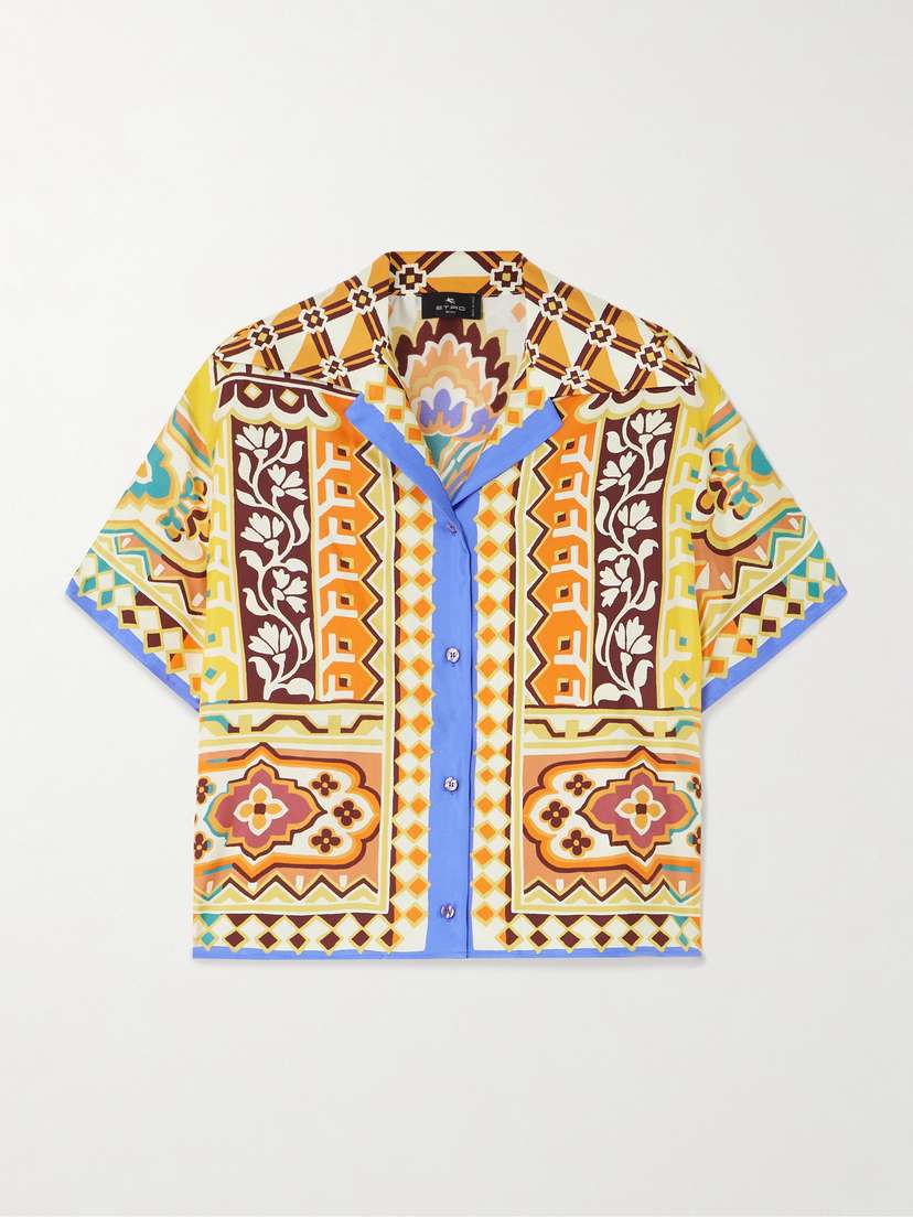 Etro Printed Silk-twill Shirt