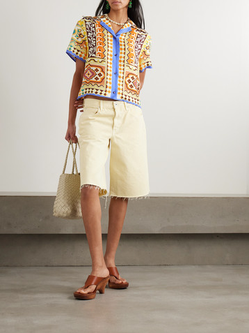 Etro Printed silk-twill shirt