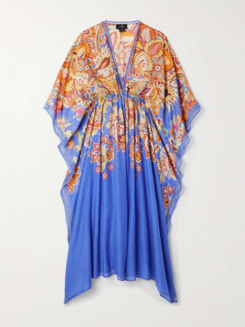Etro Printed Cotton And Silk-blend Voile Kaftan