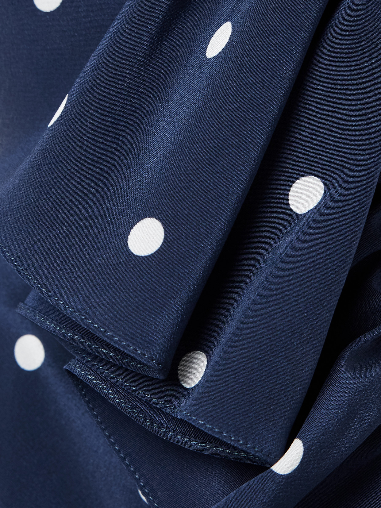 Alessandra Rich Polka-dot Ruffled Dress In Blue