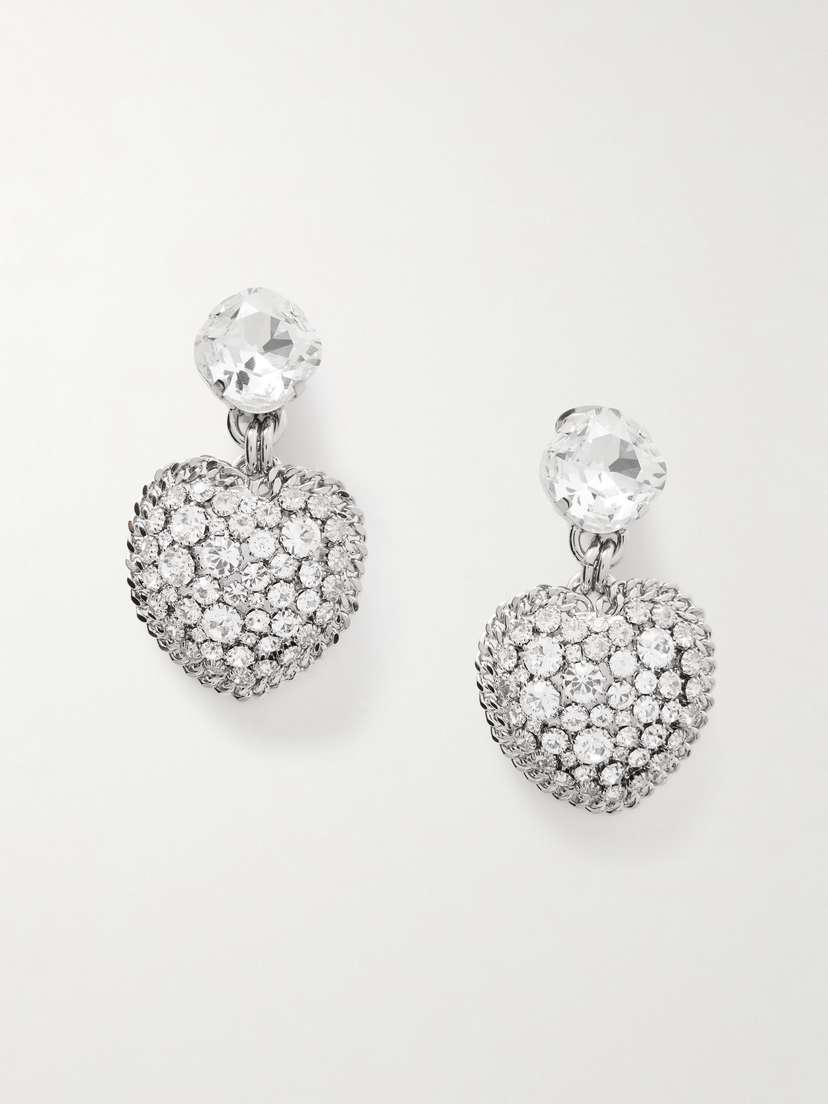 Alessandra Rich tone Crystal Clip Earrings
