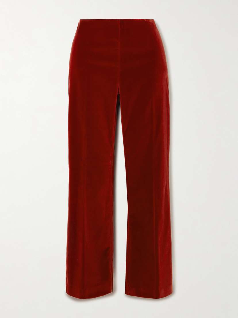 Etro Cotton-blend Velvet Flared Pants