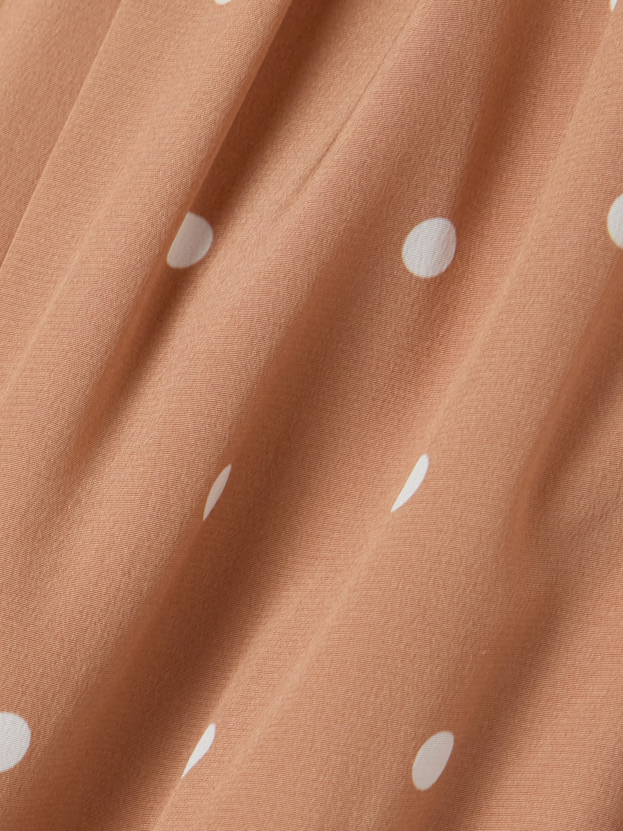 Alessandra Rich Gathered Polka-dot Silk Crepe De Chine Midi Dress In Brown