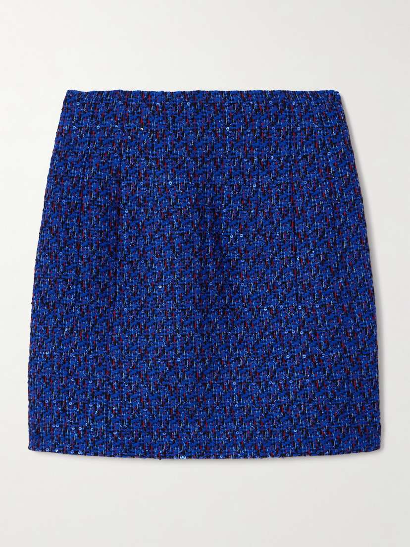 Alessandra Rich Sequined Tweed Mini Skirt