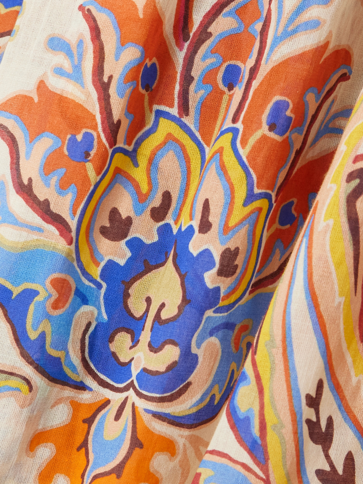 Paisley-Print Cotton-Voile Blouse