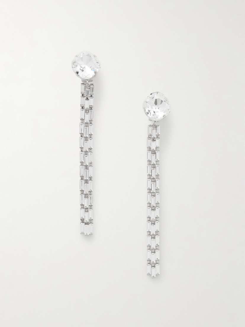 Alessandra Rich tone Crystal Clip Earrings