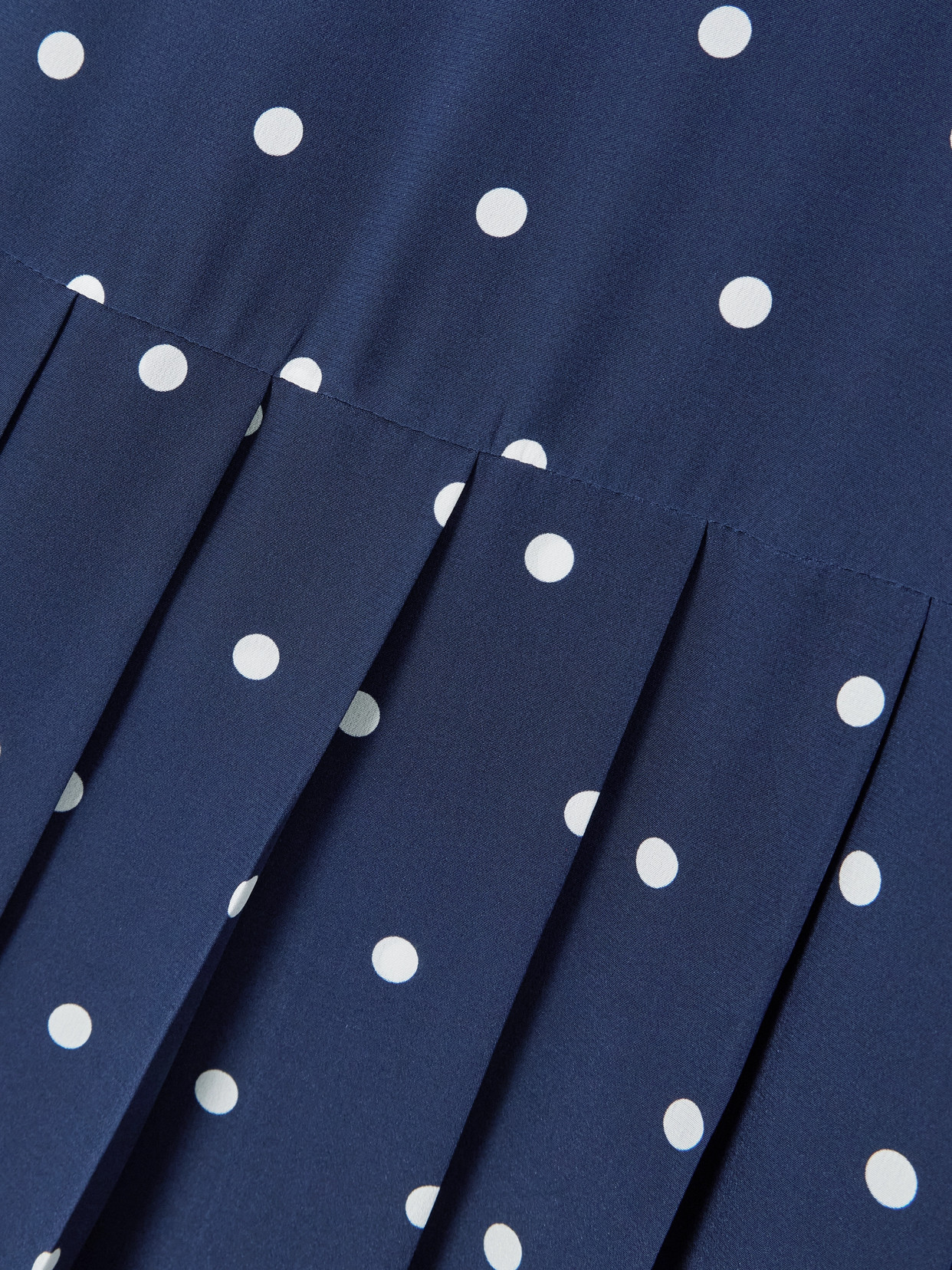 Alessandra Rich Pleated Polka-dot Silk Midi Skirt In Blue