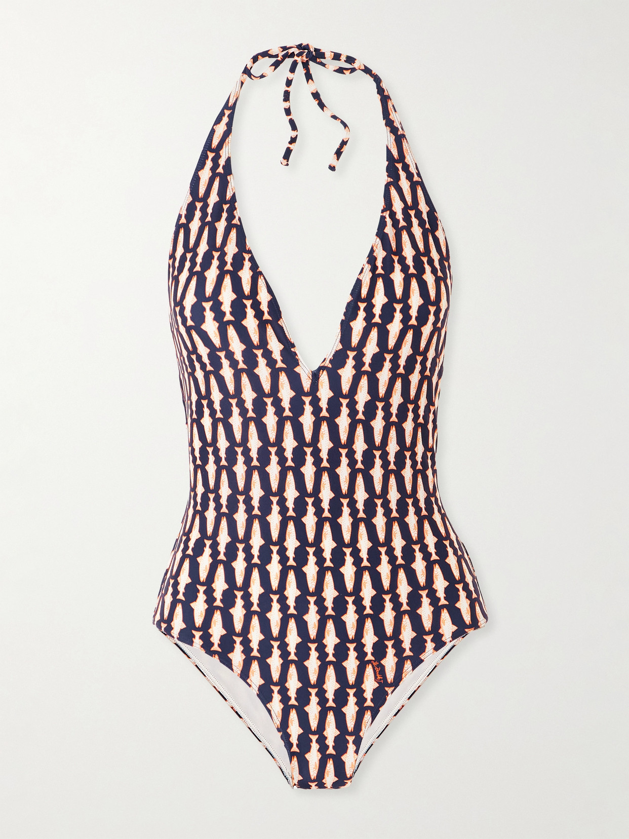 La Doublej Printed Halterneck Swimsuit