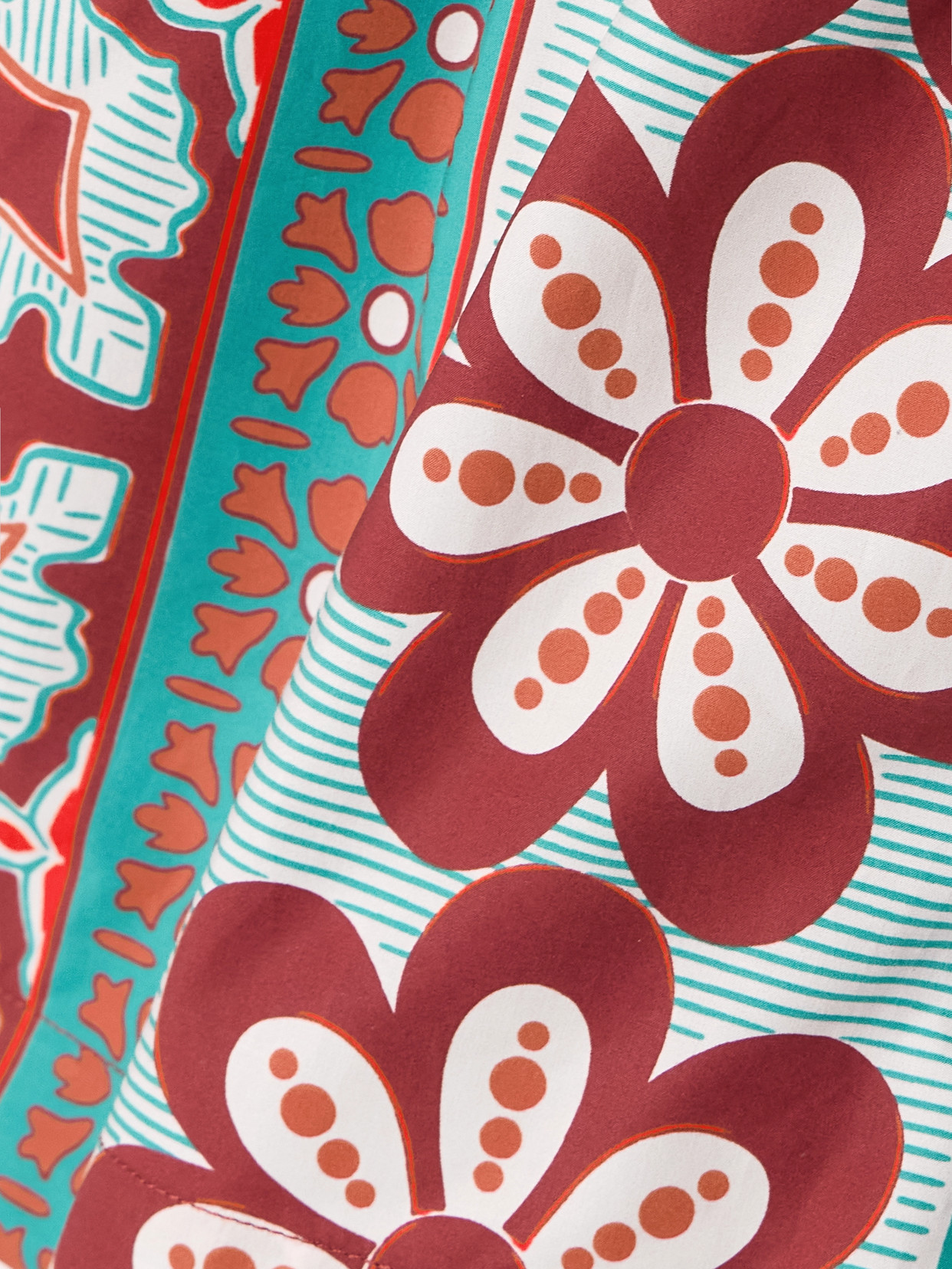 La Doublej Printed Cotton Shorts In Green
