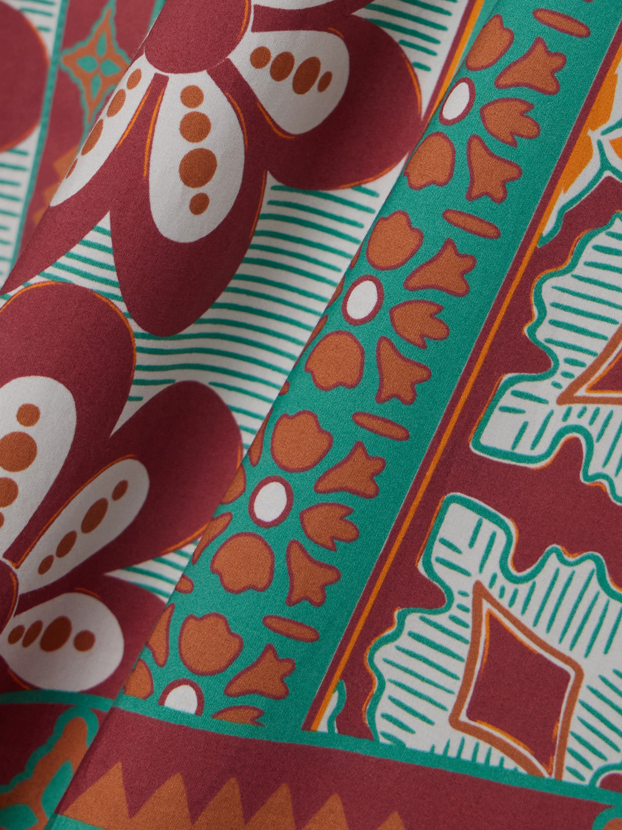 La Doublej Choux Floral-print Cotton-poplin Mini Shirt Dress In Multi