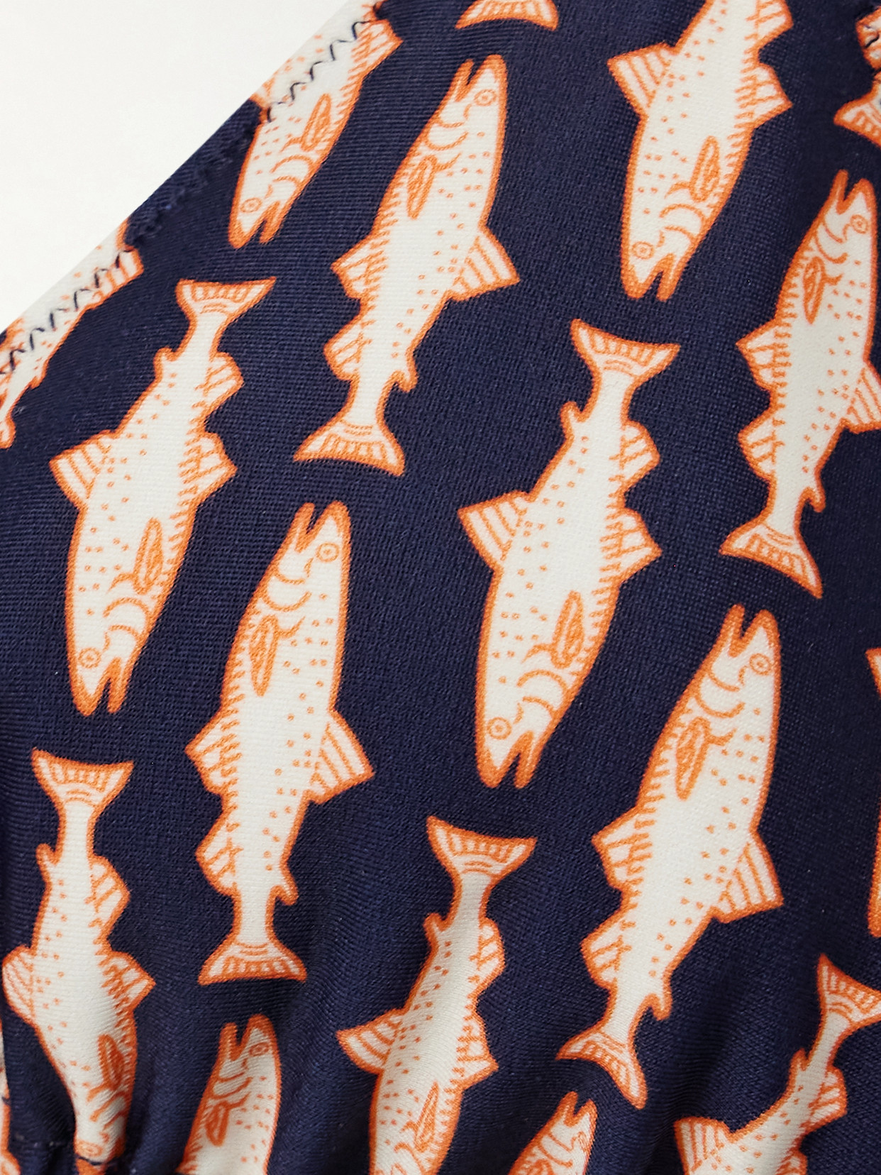 La Doublej Printed Triangle Bikini Top