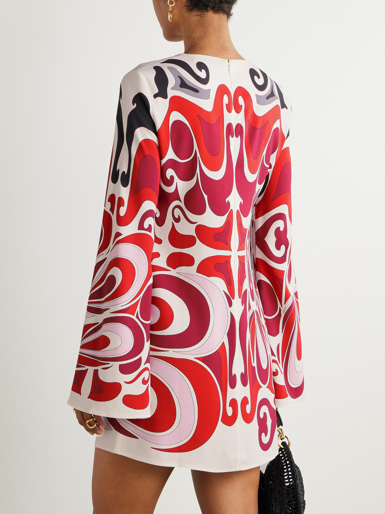 Shop La Doublej Icon Supremes Printed Crepe Mini Dress