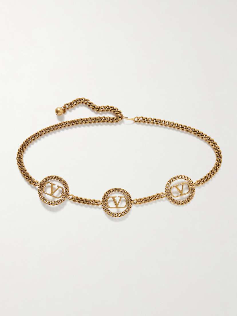 Valentino Garavani Vlogo Gold-tone Belt