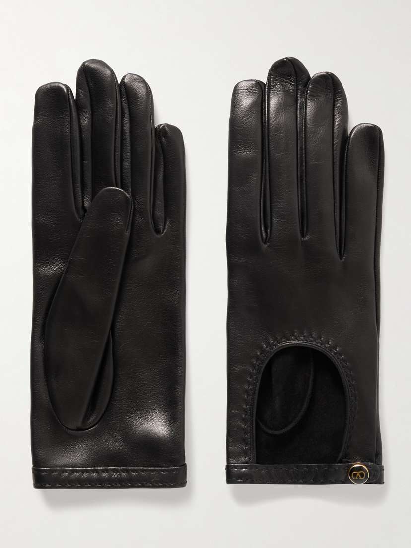 Valentino Garavani Vlogo Leather Gloves
