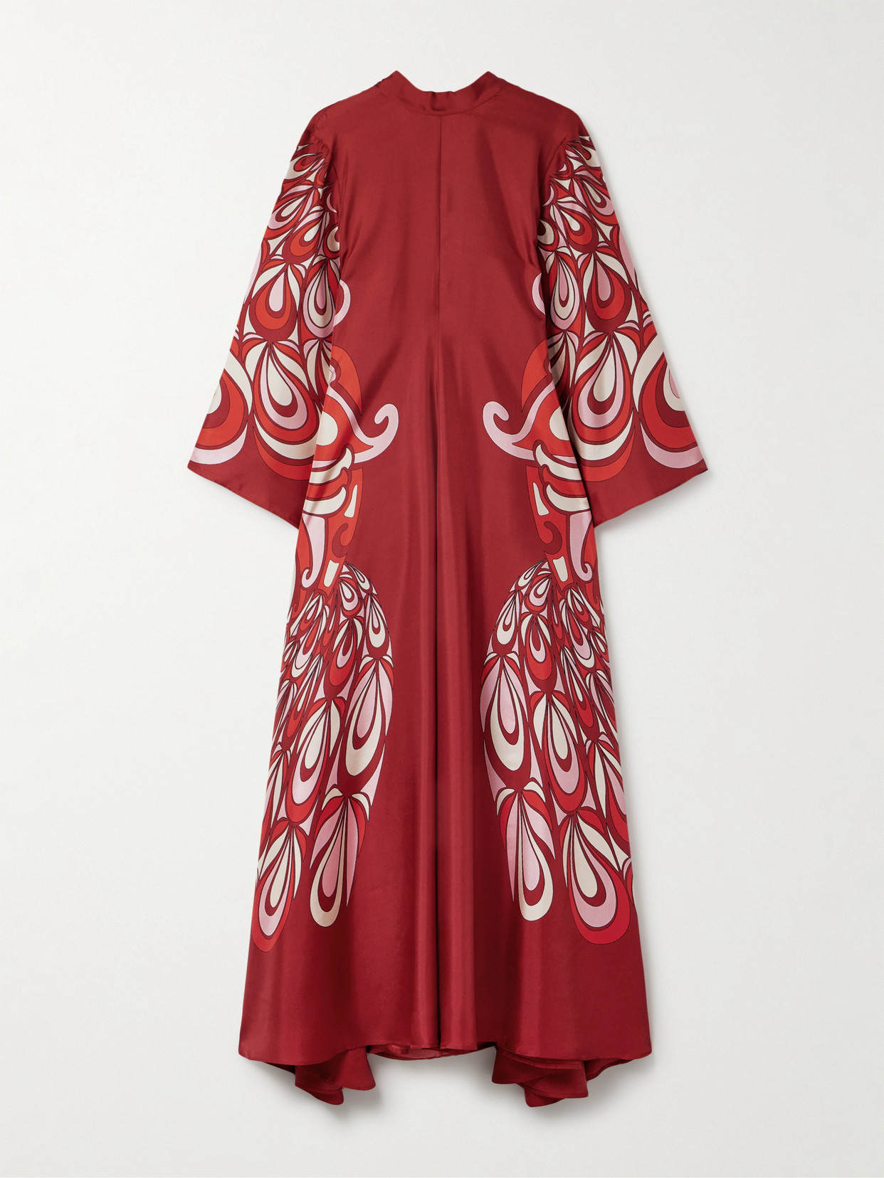 La Doublej Icon Magnifico Printed Silk-twill Maxi Dress