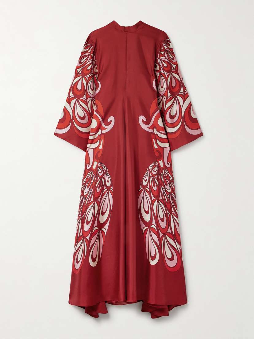La DoubleJ Icon Magnifico Printed Silk-twill Maxi Dress