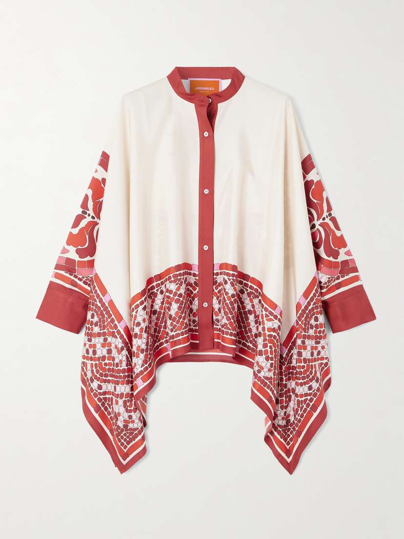 La DoubleJ Printed Silk-twill Shirt