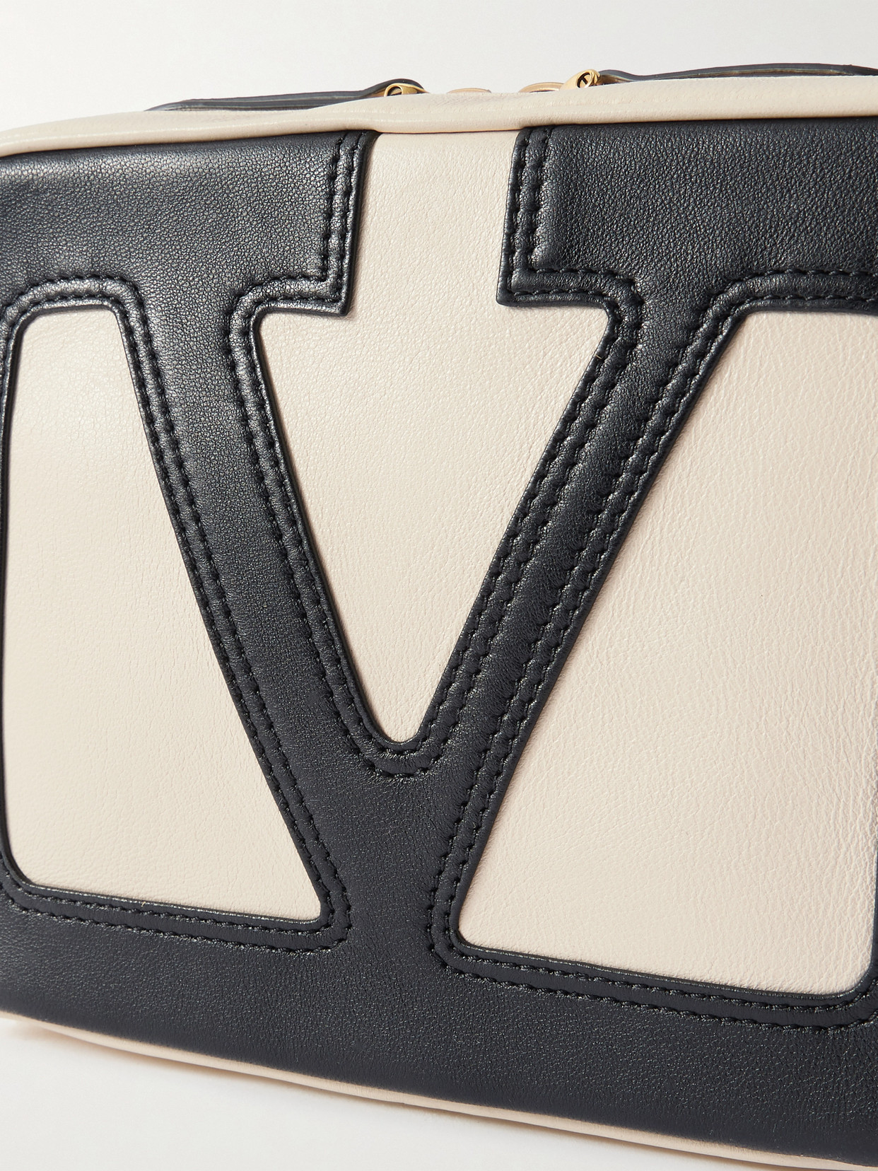 Valentino Ivory Nappa Leather Viva Superstar Crossbody Bag In Multi