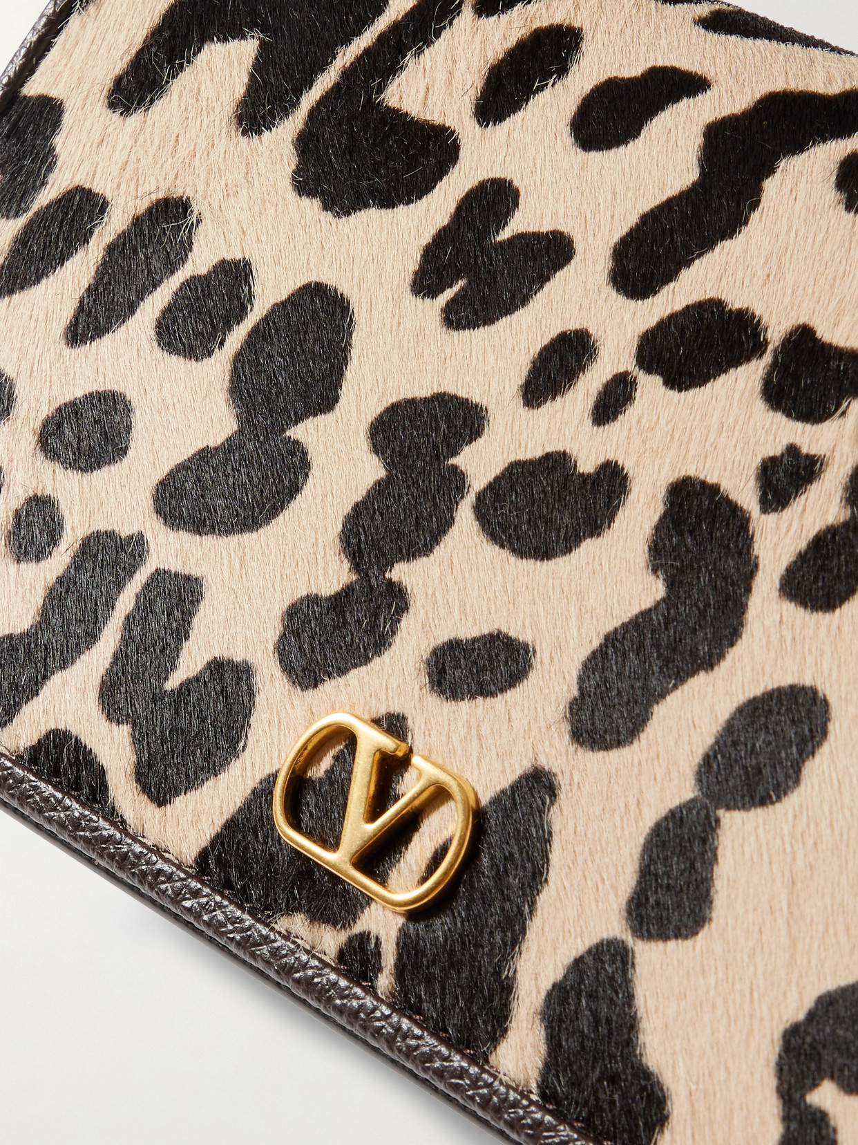 Garavani - Vlogo Signature Mini Leopard-Print Calf Hair And Textured-Leather Shoulder Bag