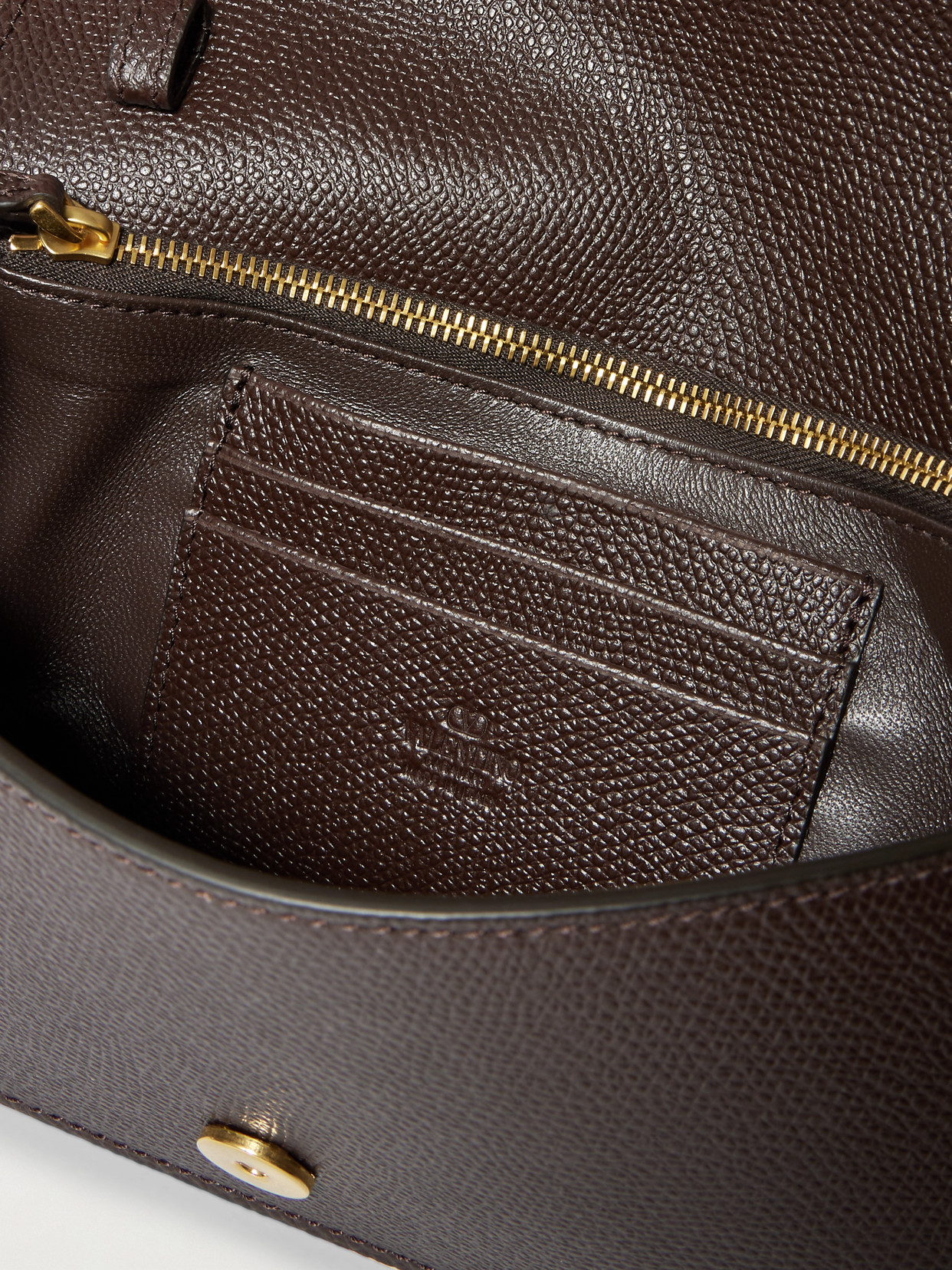 Garavani - Vlogo Signature Mini Leopard-Print Calf Hair And Textured-Leather Shoulder Bag