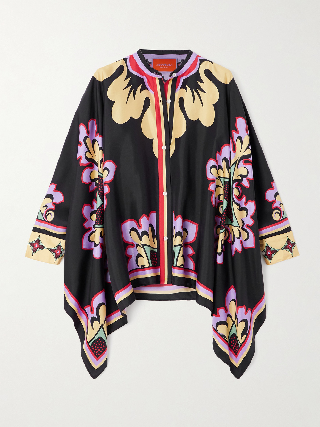 La Doublej La Double J Silk Twill Shirt With Cascading Fit