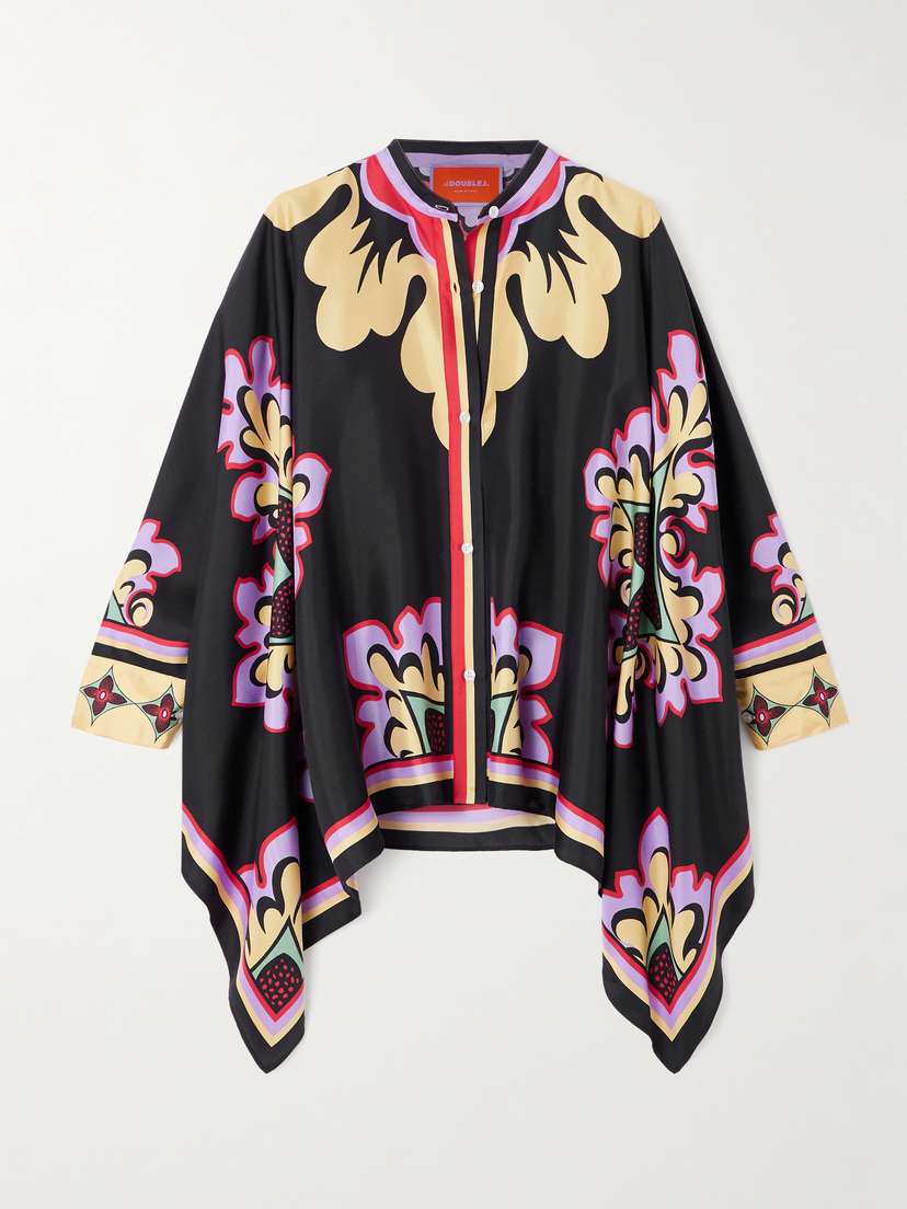 La DoubleJ Printed Silk-twill Shirt