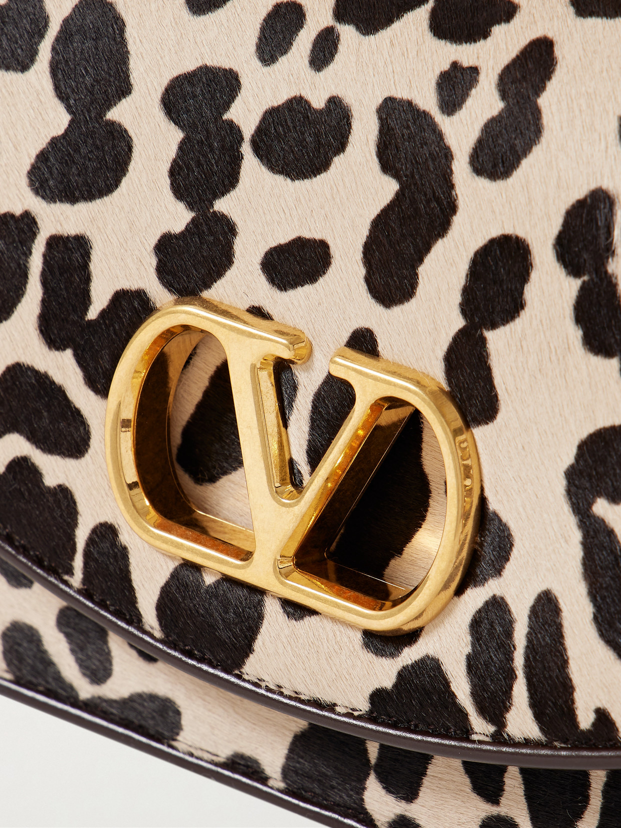Valentino Vain Leopard-print Calf Hair Shoulder Bag In Multi