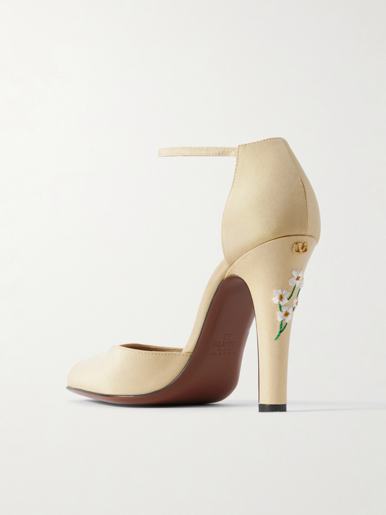Garavani - Dolly 105 Embroidered Shantung Pumps