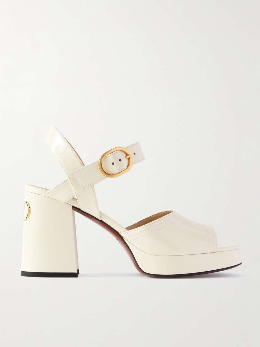 Valentino Garavani Fawcette Patent-leather Platform Sandals
