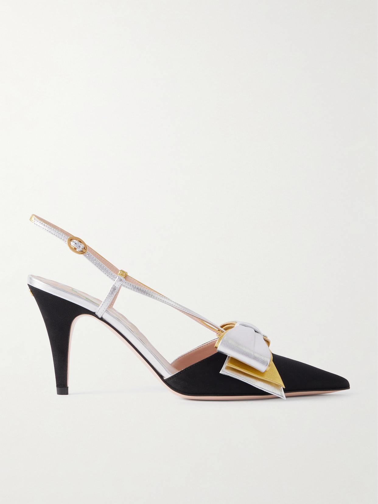 Valentino Slingback Bowow Pumps Black With Bow