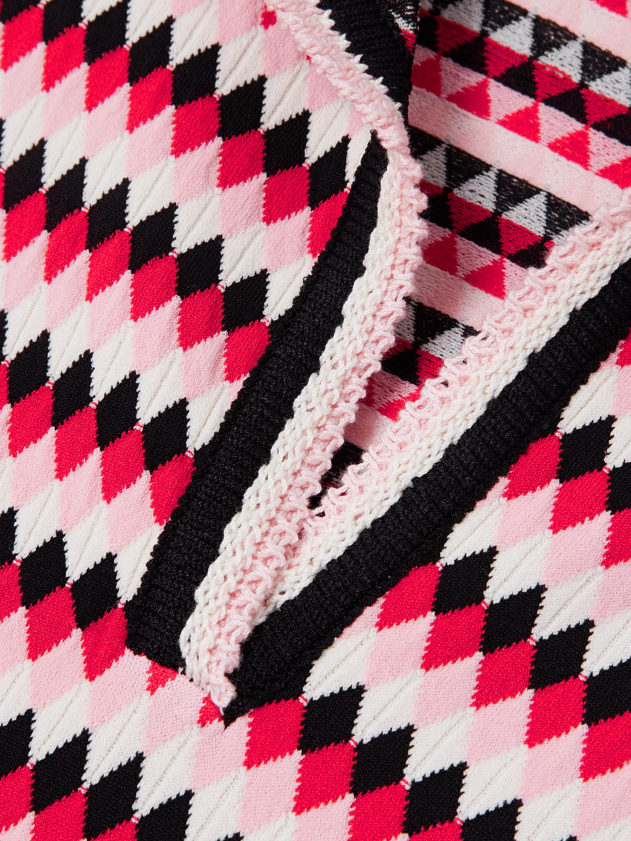 Shop La Doublej Jacquard-knit Polo Shirt