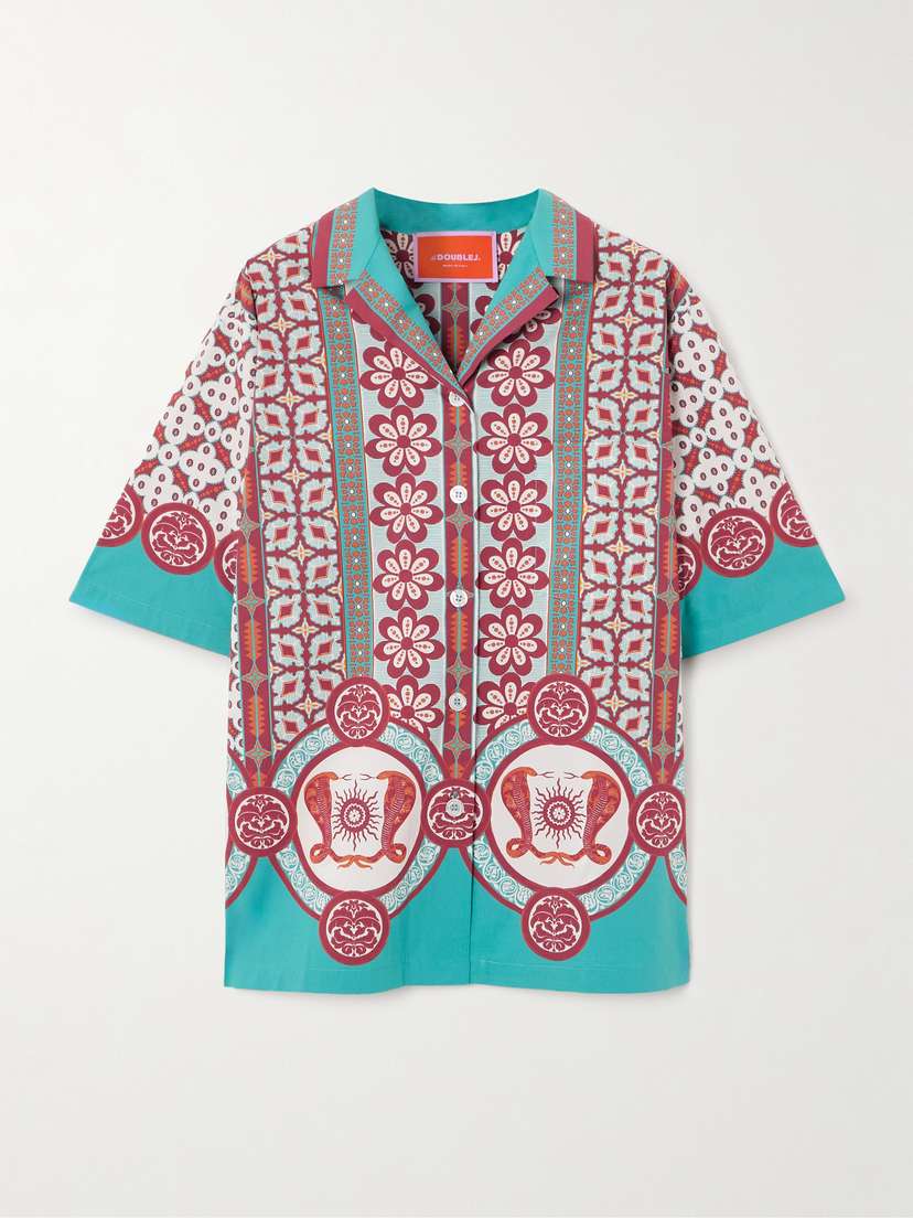 La DoubleJ Printed Cotton-poplin Shirt