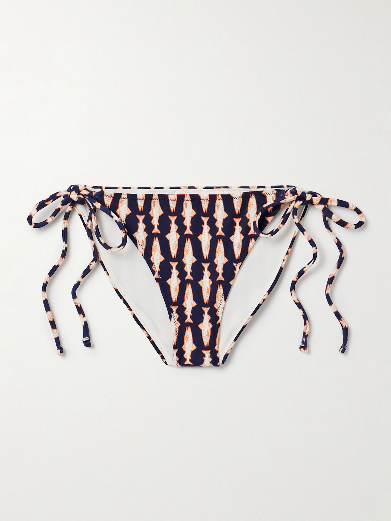 La Doublej Printed Bikini Briefs In Blue