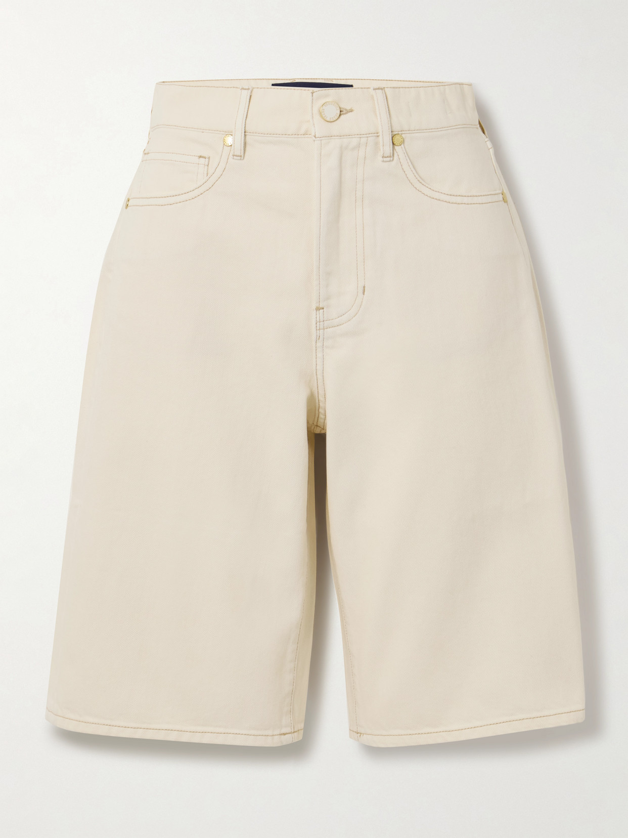 Veronica Beard Charlotte Denim Shorts In Neutral
