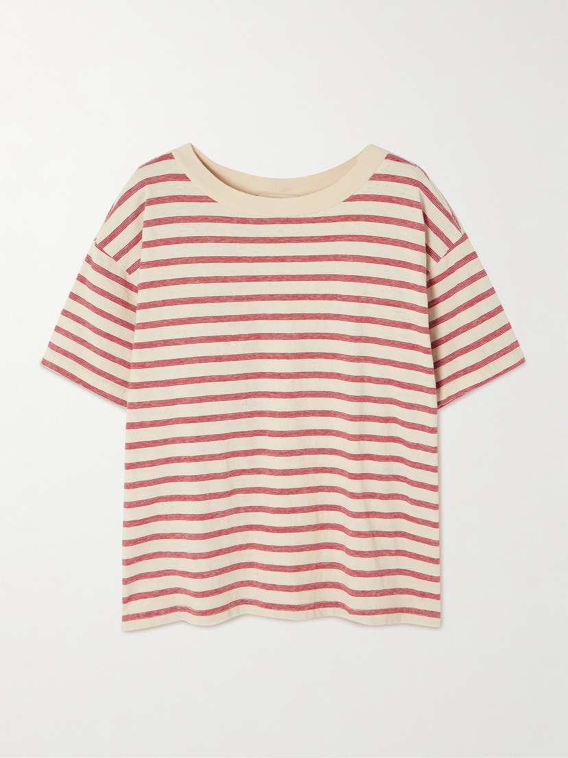 B SIDES Atlas Striped Cotton-jersey T-shirt