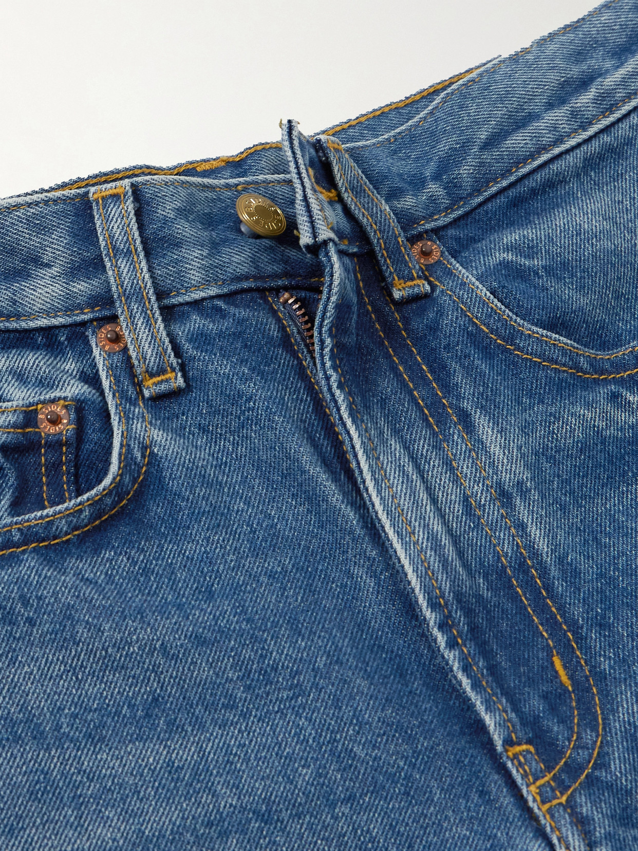 B Sides Relaxed Cuffed Lasso High-rise Wide-leg Jeans