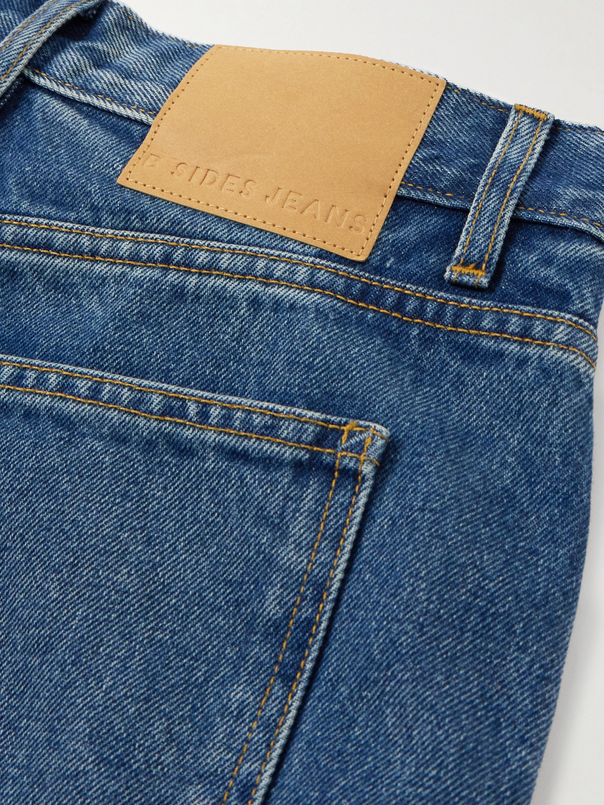 B Sides Relaxed Cuffed Lasso High-rise Wide-leg Jeans